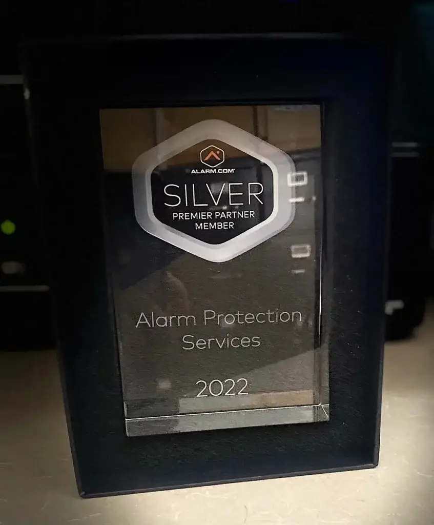 2022 Alarm.com Silver Premier Partner Member Award presented to APS