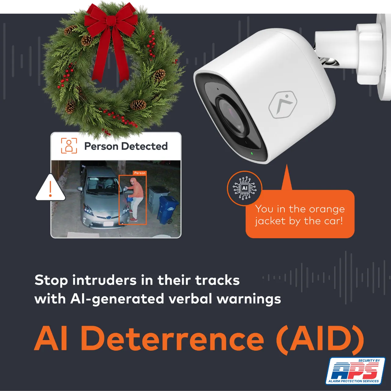 Holiday AI security camera graphic
